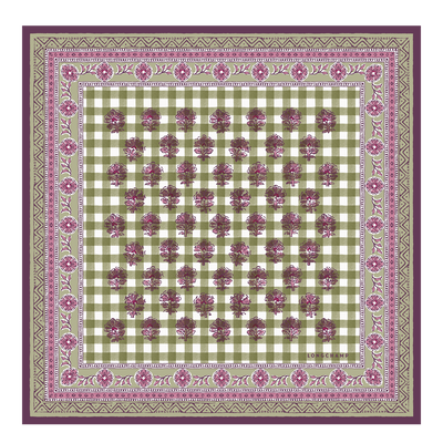 The Bucolic Escapade Silk scarf 50, Artichoke