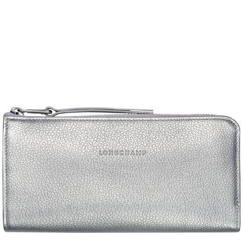 Langformat Brieftasche mit Reissverschluss, Silber - View 1 of 2 Langformat Brieftasche mit Reissverschluss, Silber, hi-res - View 1 of 2