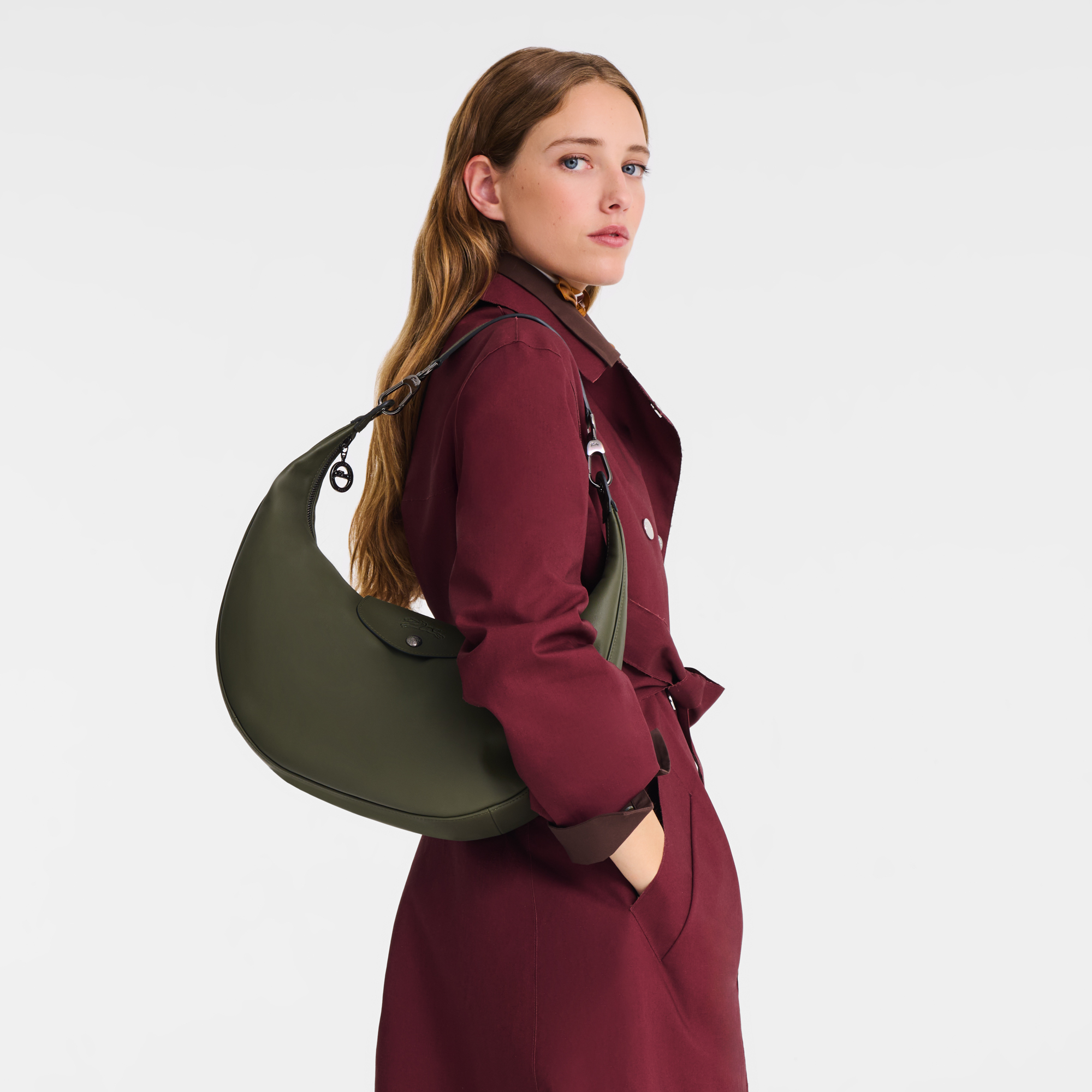 Le Pliage Xtra L Shoulder bag Fir - Leather | Longchamp US Le Pliage Xtra L Shoulder bag Fir - Leather | Longchamp US