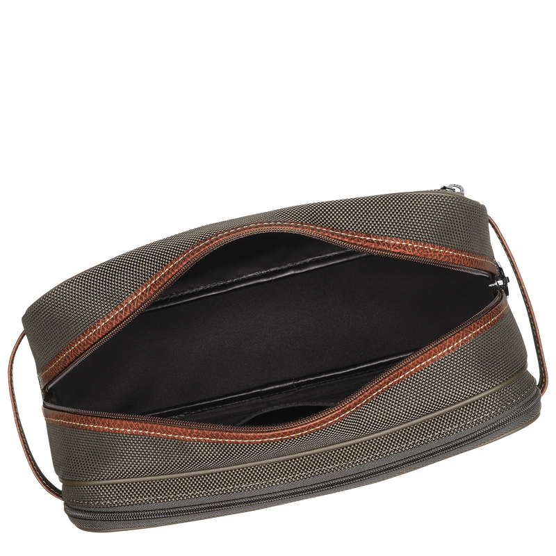 Boxford Toiletry case , Brown - Recycled canvas  - View 4 of  5