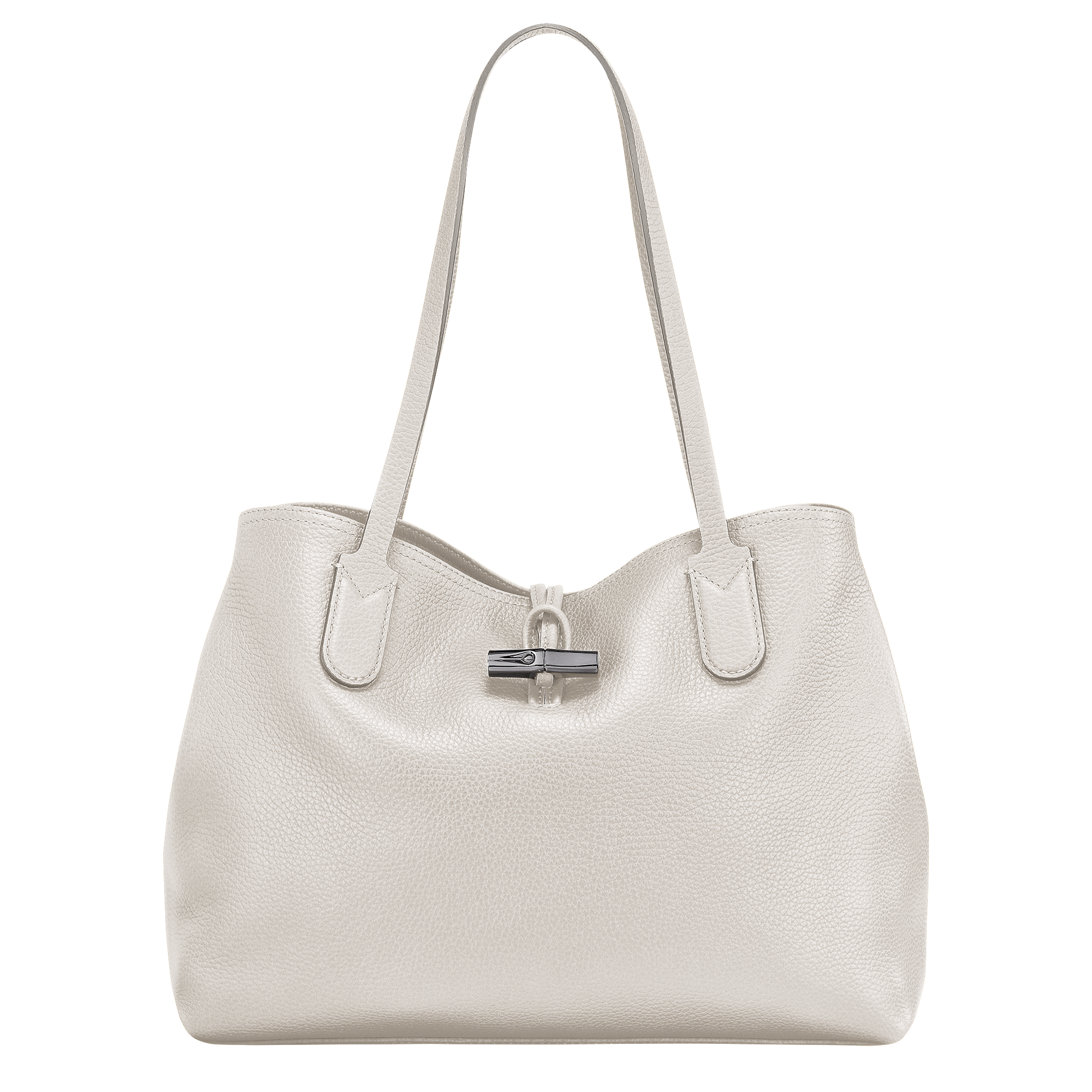longchamp white leather bag