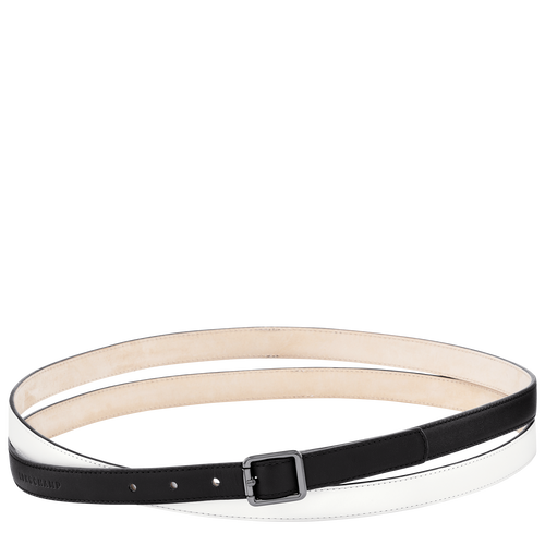 Longchamp Fall/Winter 2023 Collection Ladies' Belt Black/White - Leather 6 Ladies' belt