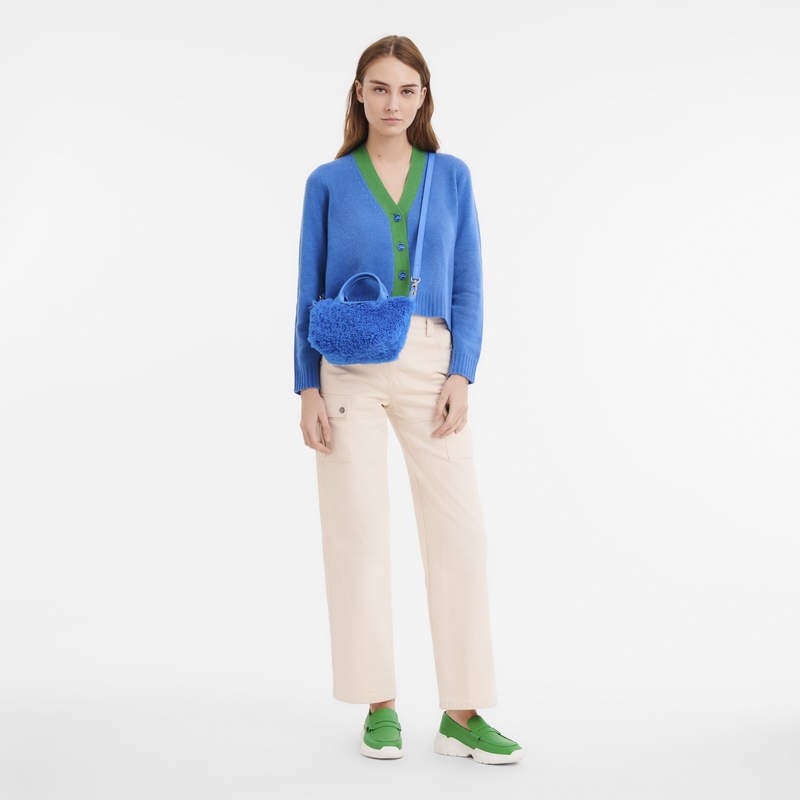 Le Pliage Xtra XS Handbag , Cobalt - Leather  - View 2 of  4