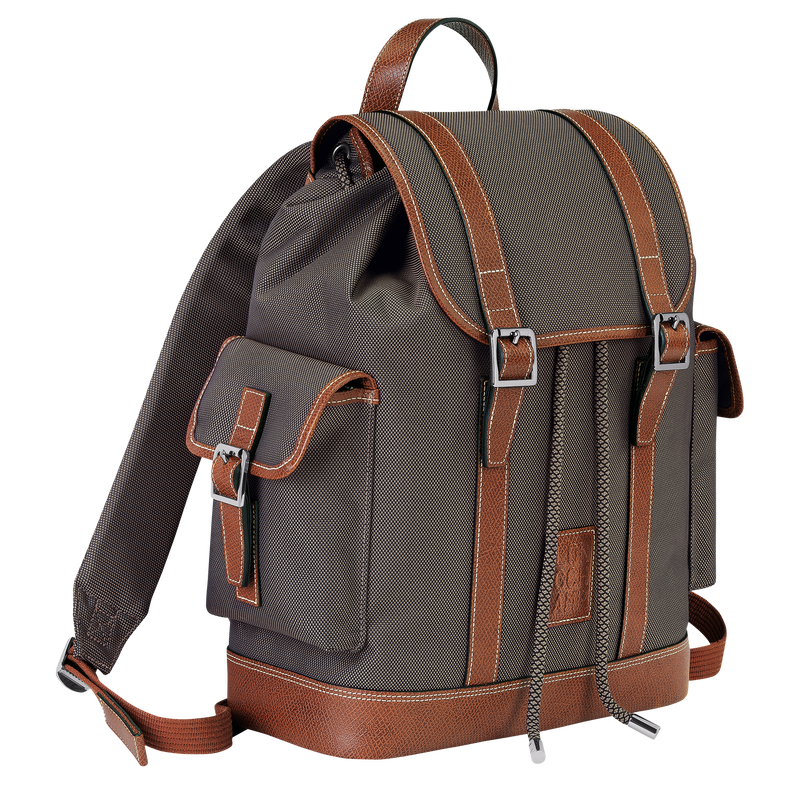 Boxford Backpack , Brown - Recycled canvas  - View 3 of 4