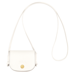 Épure Coin purse with leather lace , White - Leather