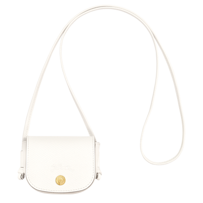 Épure Coin purse with leather lace, White