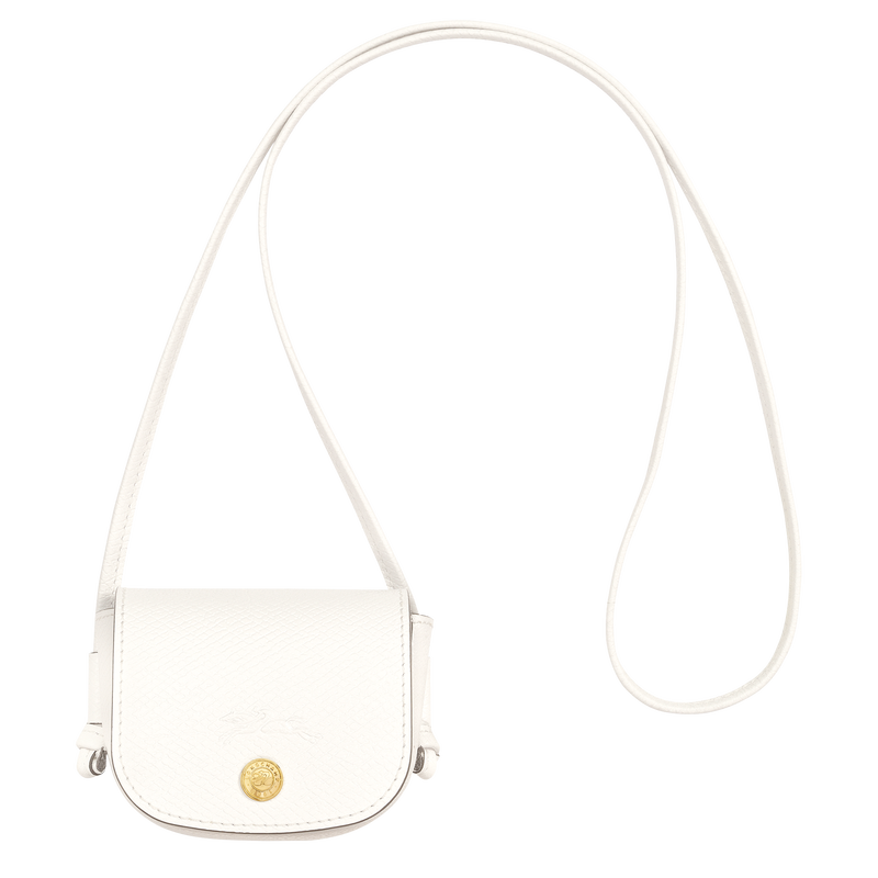 Épure Coin purse with leather lace , White - Leather  - View 1 of  4