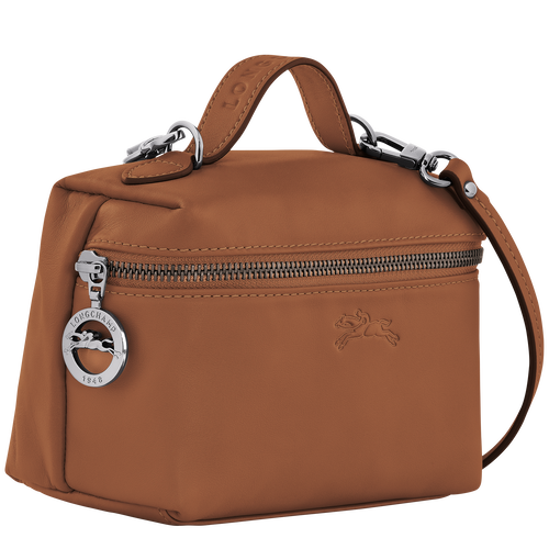 Umhängetasche XS Le Pliage Xtra , Leder - Cognac - Ansicht 3 von 5