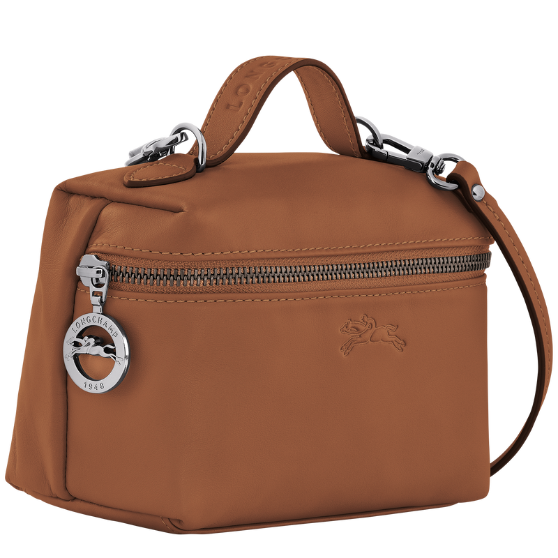 Umhängetasche XS Le Pliage Xtra , Leder - Cognac  - Ansicht 3 von 5