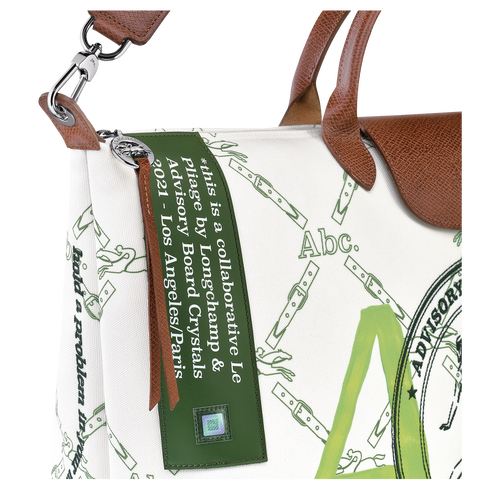 Longchamp X ABC HighArt for HS Travel bag, White/Green