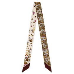 Frise Fleurie Headband , Burgundy - Silk