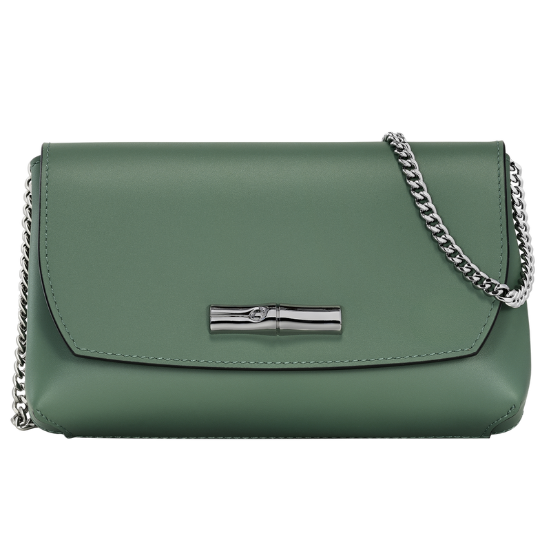 Le Roseau Clutch , Sage - Leather  - View 1 of  4