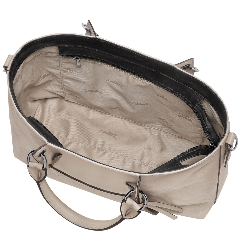 Sac &agrave; main L Longchamp 3D , Cuir - Argile  - Vue 5 de 5