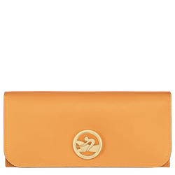 Lange Geldbörse mit Überschlag Box-Trot , Leder - Apricot
