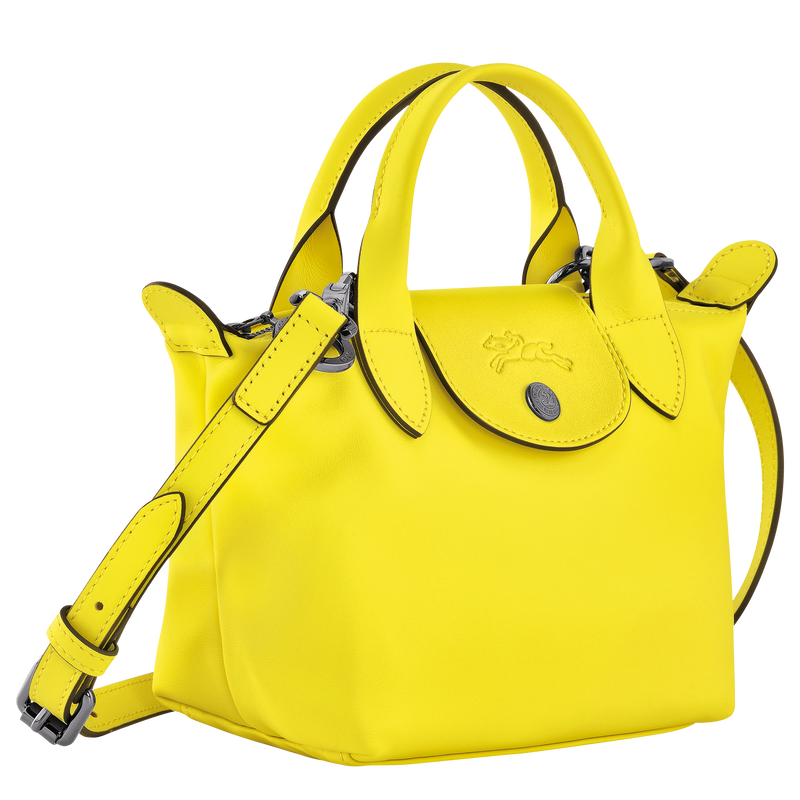 Le Pliage Cuir in leather / Lemon by Longchamp