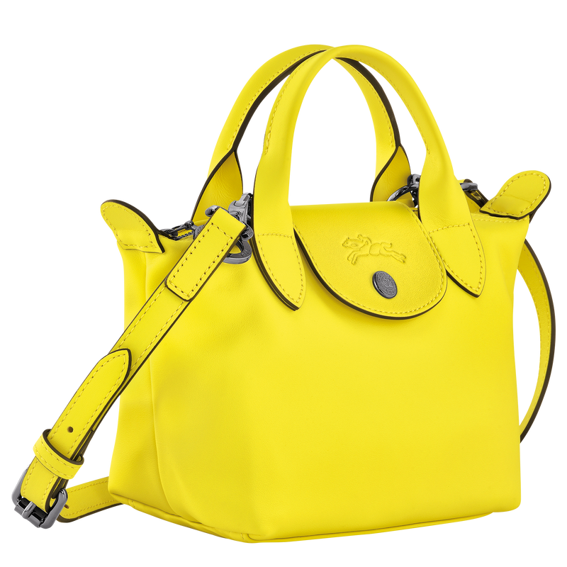 Le Pliage Xtra XS Handbag , Lemon - Leather  - View 3 of  6
