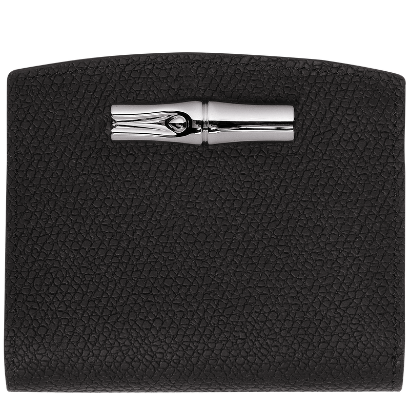 Brieftasche im Kompaktformat Le Roseau , Leder - Schwarz  - Ansicht 1 von 4