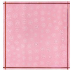 Châle La Médaille Longchamp , Coton mélangé - Rose