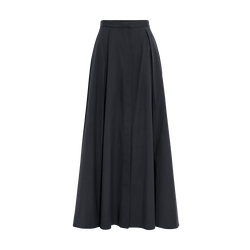 Saia comprida , Popelina - Preto