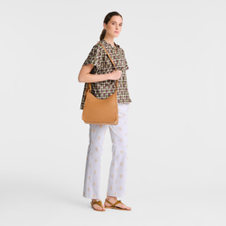 Le Foulonné M Hobo bag , Walnut - Leather