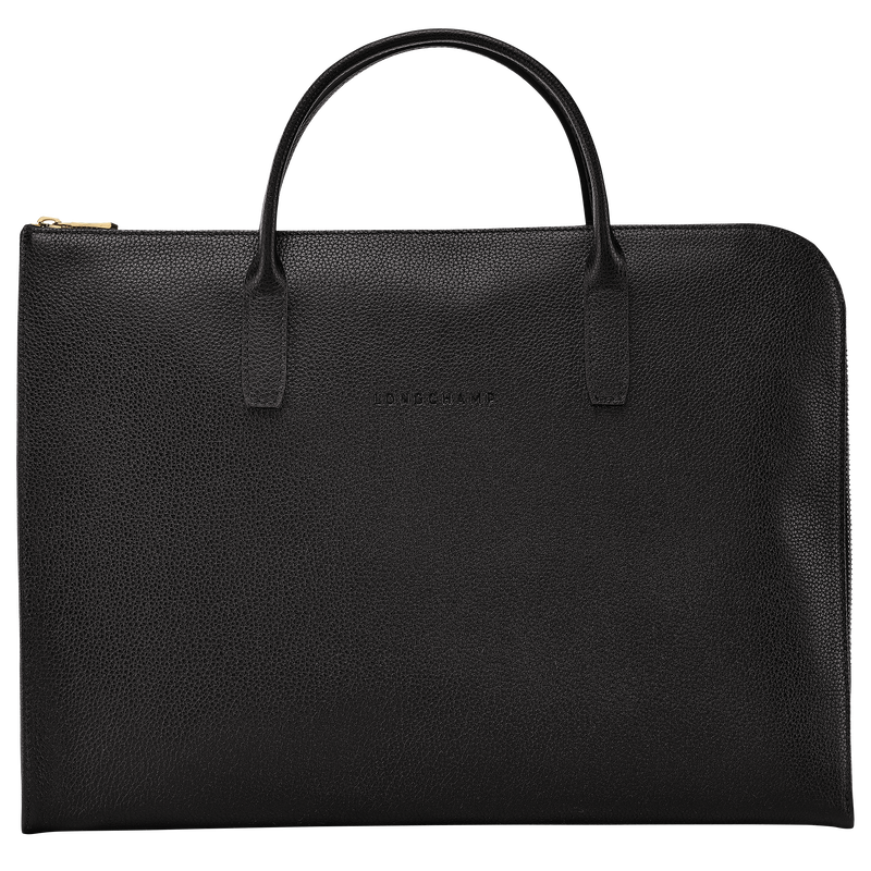 Le Foulonné S Briefcase , Black - Leather  - View 1 of 5