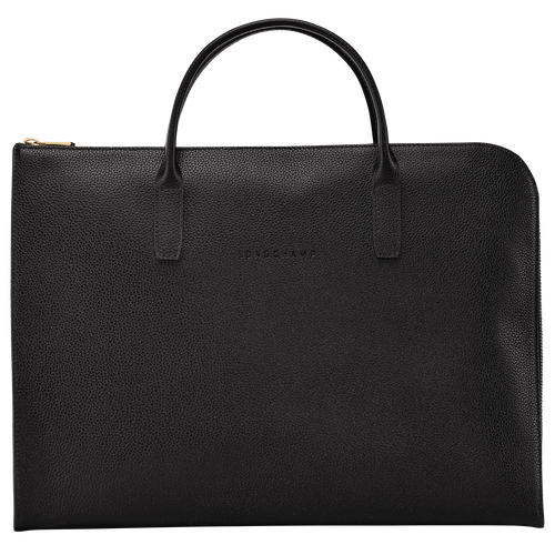 Le Foulonné S Briefcase , Black - Leather - View 1 of 5