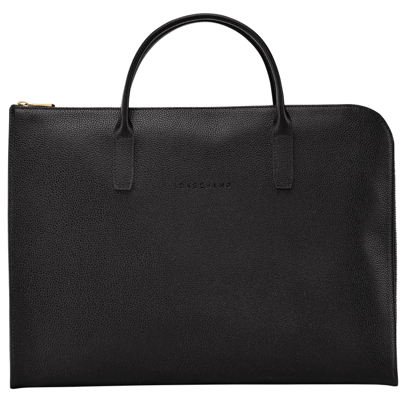 Le Foulonné S Briefcase , Black - Leather  - View 1 of 5