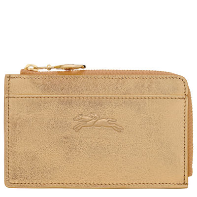 Le Pliage Xtra Card holder , Gold - Leather