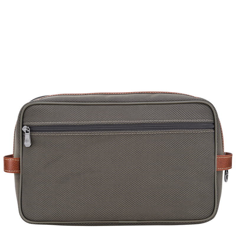 Boxford Toiletry case , Brown - Recycled canvas  - View 3 of  5