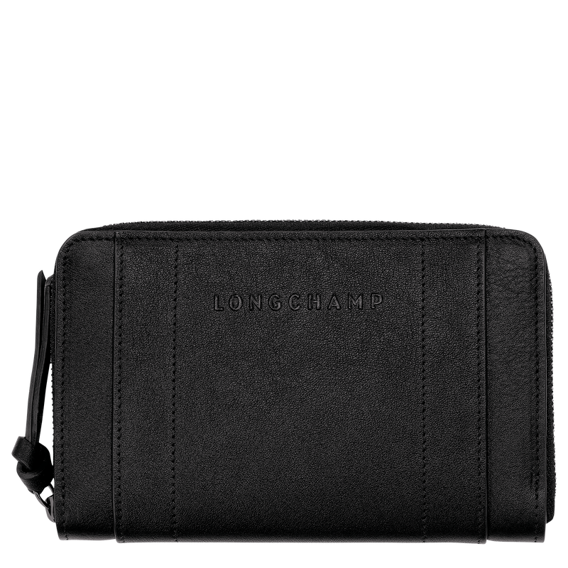 Longchamp 3D Wallet , Black - Leather  - View 1 of 4