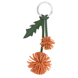Key ring , Orange - Leather