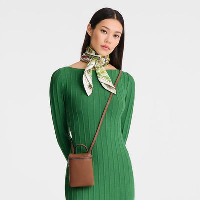 Le Pliage Xtra 斜背袋 XS , 白蘭地酒色 - 皮革