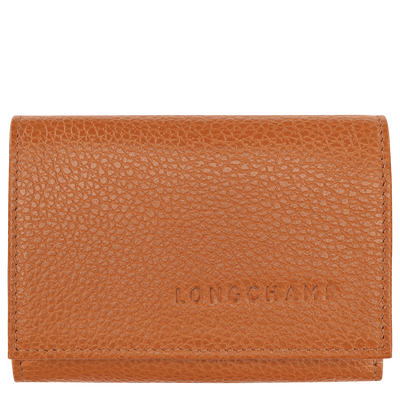 Le Foulonné Compact wallet , Amber - Leather