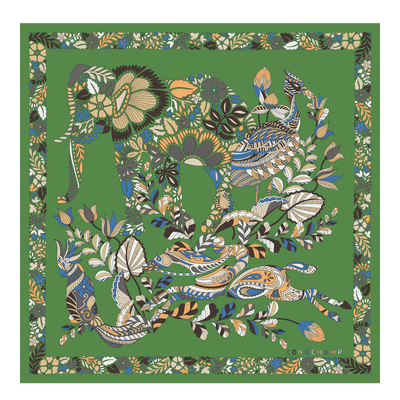 For&ecirc;t Longchamp 絲質圍巾 50 , - 真絲