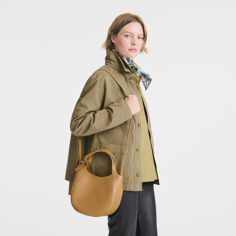Le Foulonn&eacute; S Handbag , Pecan - Leather  - View 8 of  8