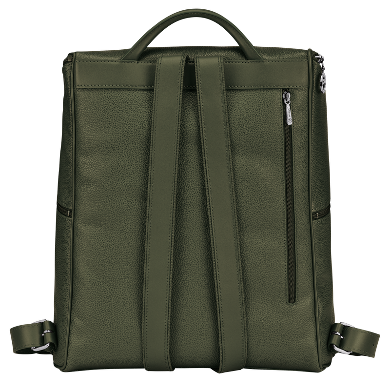 Rucksack Le Foulonné , Leder - Khaki  - Ansicht 3 von 4