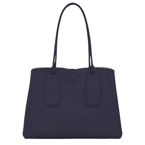 Roseau L Tote bag , Bilberry - Leather - View 4 of  4