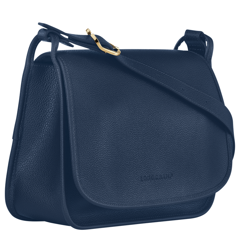 Le Foulonné M Crossbody bag , Navy - Leather  - View 3 of 5