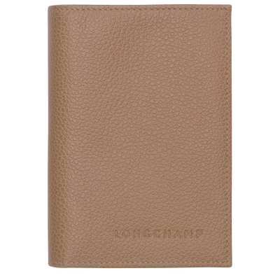 Le Foulonné Passport cover , Biscuit - Leather