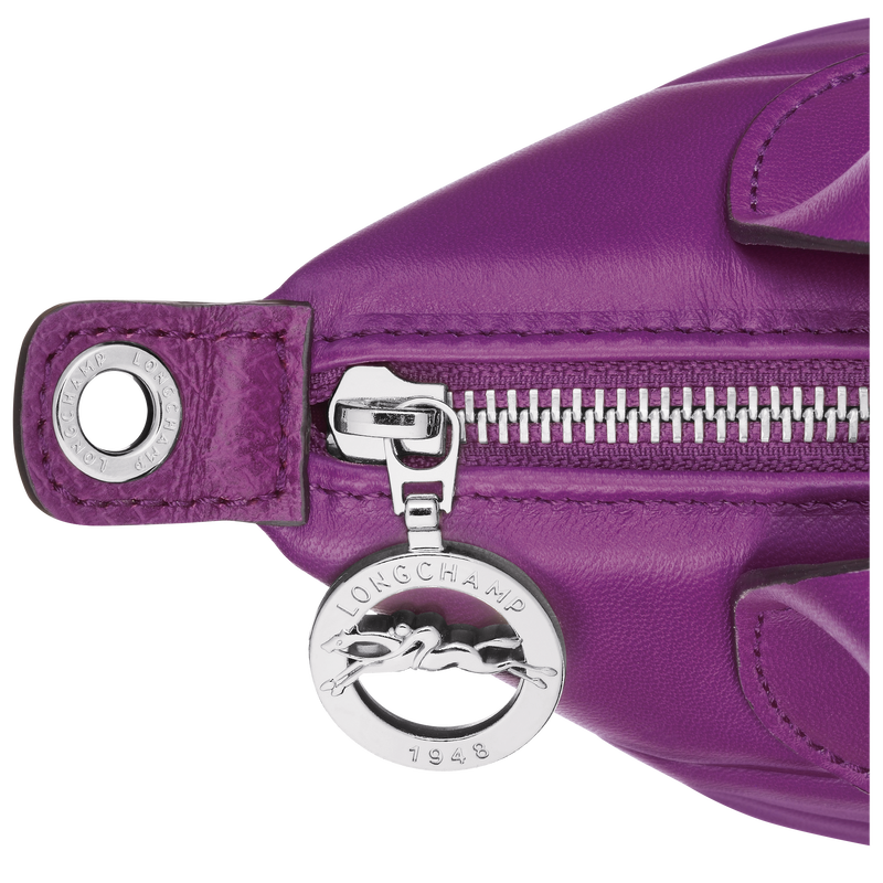 Purple longchamp le pliage bag deals