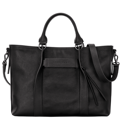 Longchamp 3D L Handbag , Black - Leather