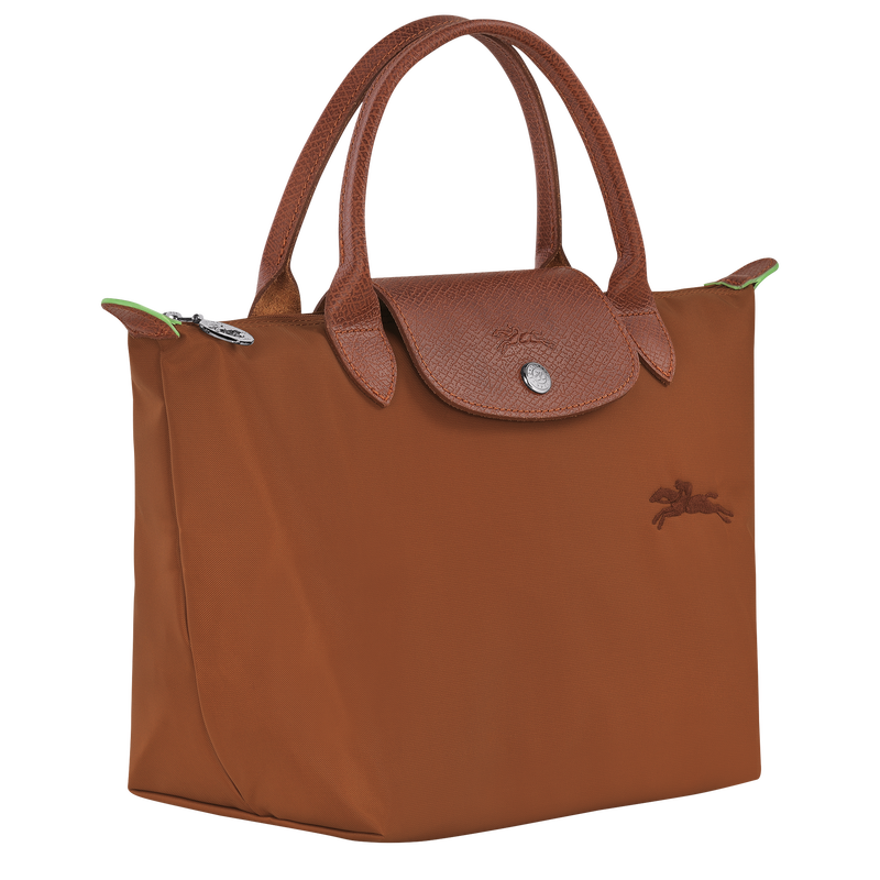 Sac à main S Le Pliage Green , Toile recyclée - Cognac  - Vue 3 de 6