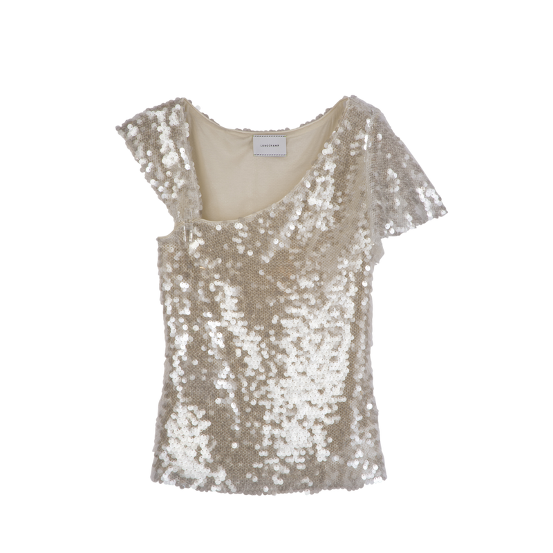 Top , Paillette - Avorio  - View 1 of  5