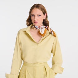 Rubans Longchamp Silk scarf 50 , Amber - Silk