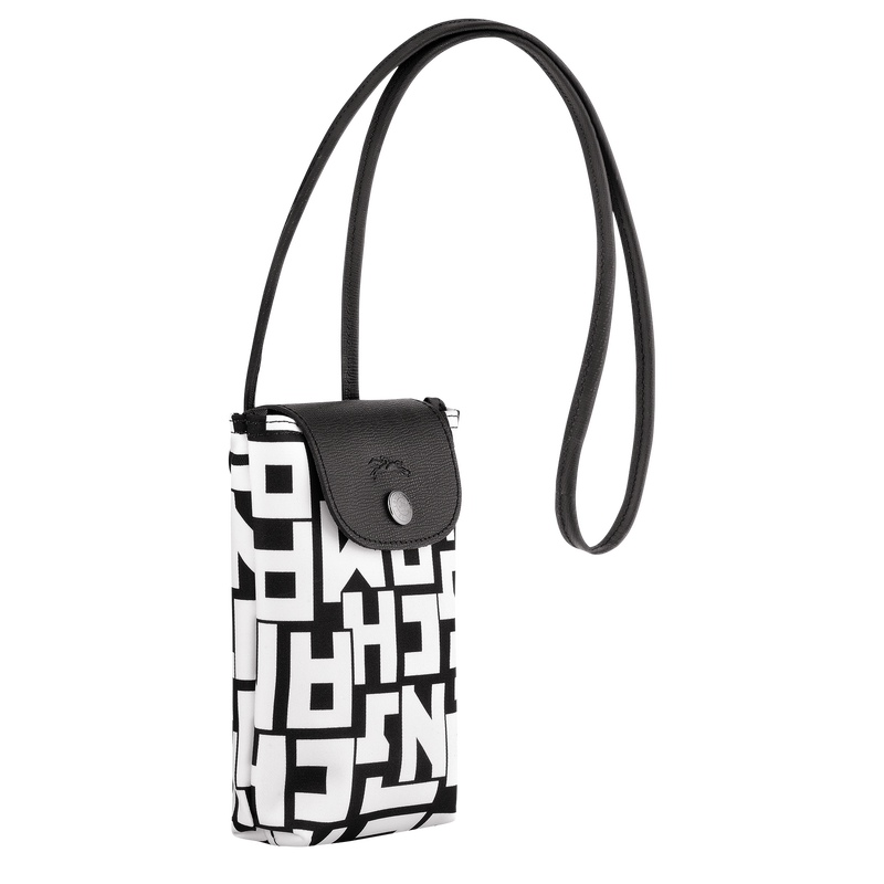 Le Pliage LGP Phone case , Black/White - Canvas  - View 3 of  4