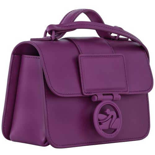 Box-Trot XS Crossbody bag , Violet - Leather - View 3 of  4