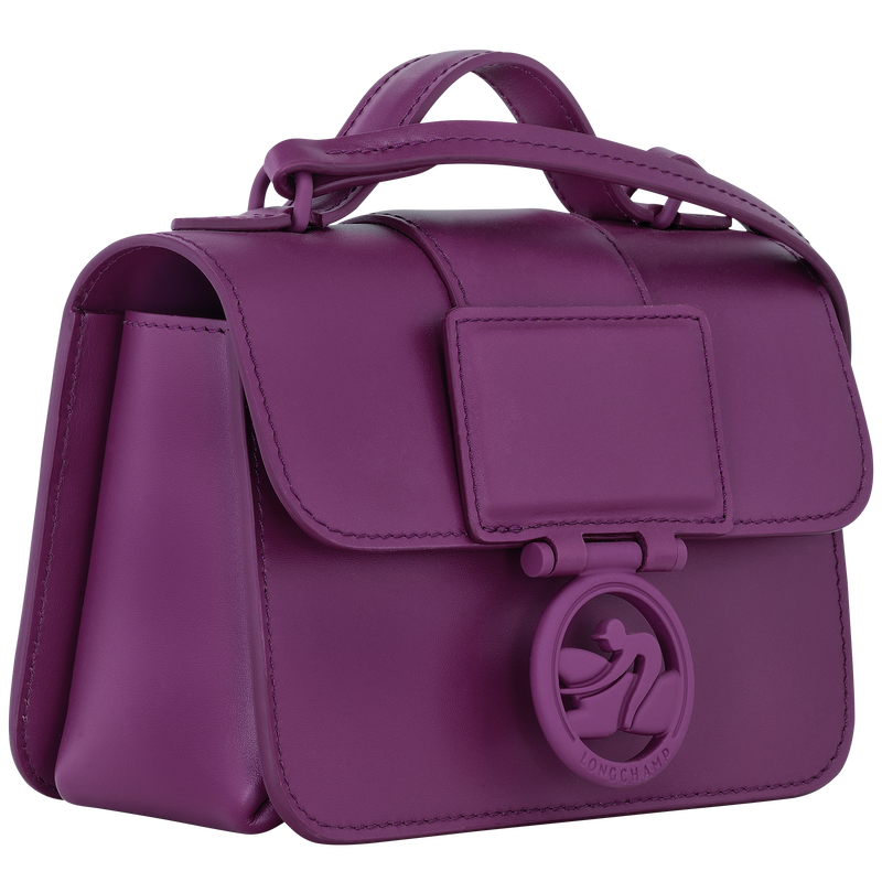 Box-Trot XS Crossbody bag , Violet - Leather  - View 3 of  4