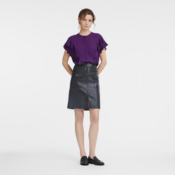 Jupe , Cuir - Noir