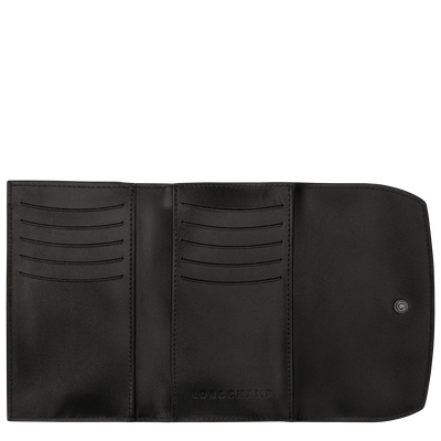 Roseau Brieftasche im Kompaktformat, Schwarz