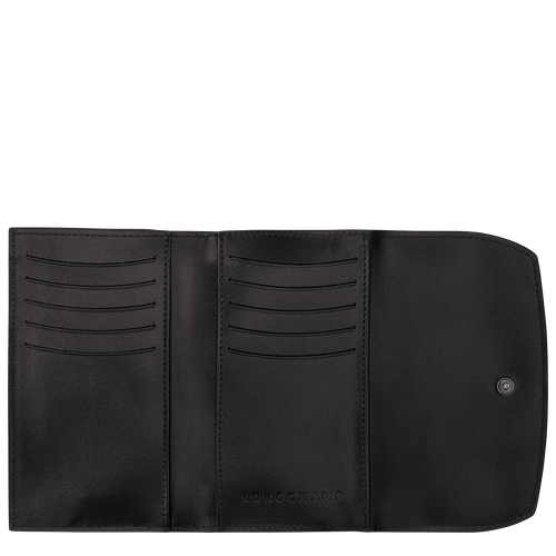 Brieftasche im Kompaktformat Roseau , Leder - Schwarz - Ansicht 2 von 2